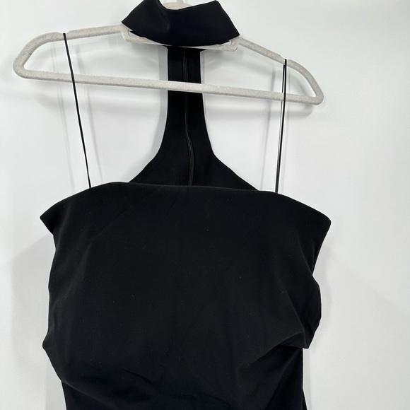 Zara Women's Black Draped Choker Midi Dress Size M - Picture 4 of 11